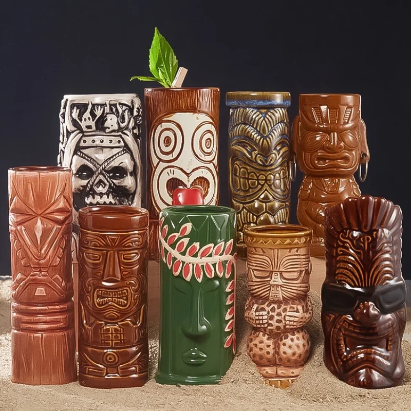 Wine Beer Cocktail - 60 tipi hawaii Tiki kupa seramik