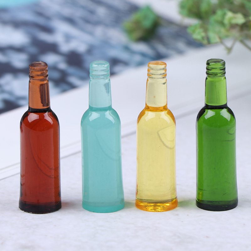 Wine In Beer Bottle - 6 adet 1:12 Dollhouse Minyatür Bira
