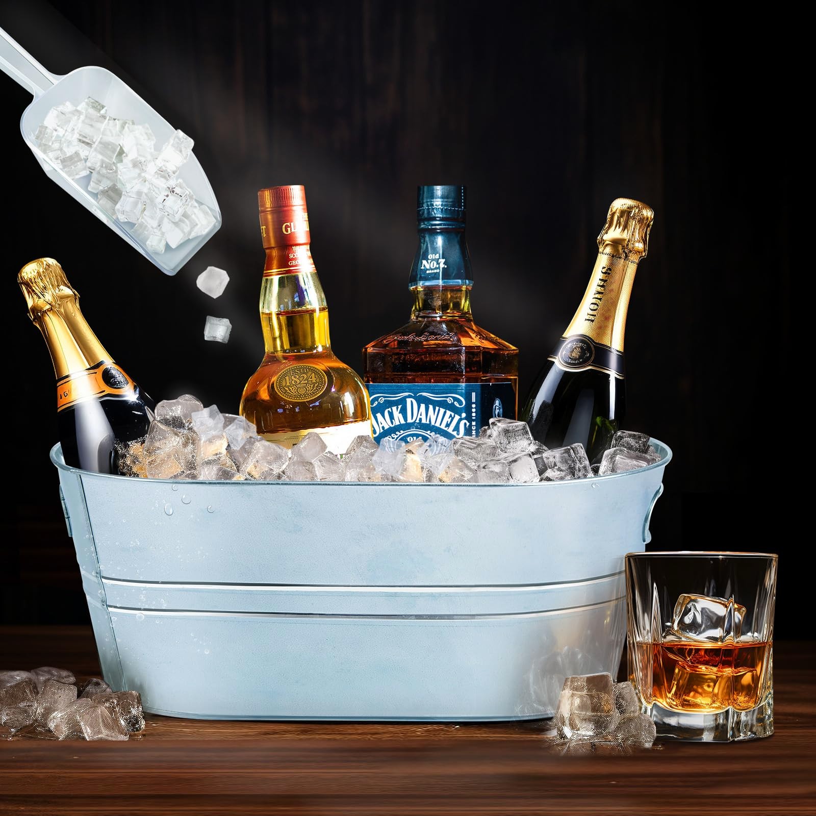 Wine Beer Cocktail - Galvanizli Metal Buz Kovaları Şarap İçecek