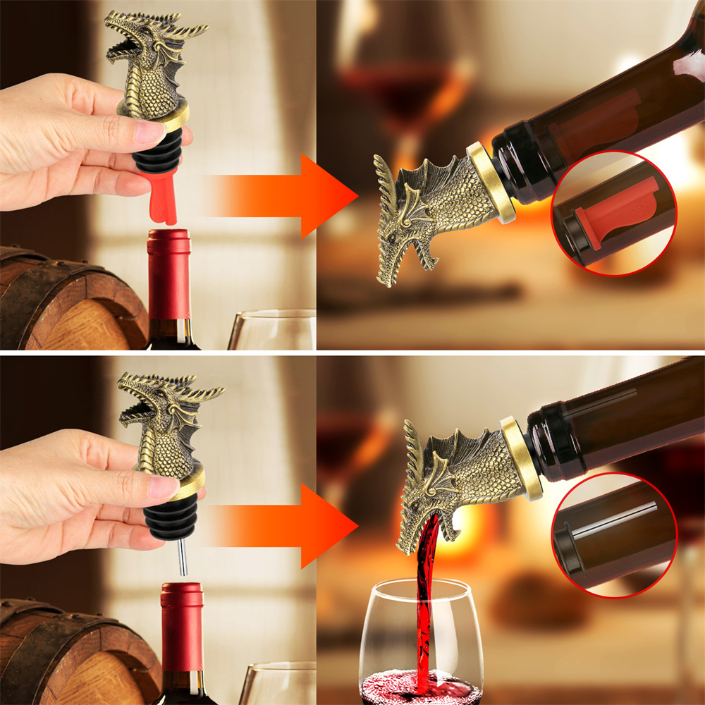 Ejderha Desenli Şarap Şişesi T - Wine Stopper Vacuum incelemesi ve fiyatı